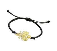 PLCPDM Pendentif polonais Accipiter avec Conception de Cordon de Cire réglable pour Hommes et Femmes en Or ou Argent Retro Accipiter Charm Bangle