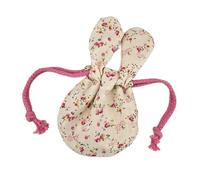 PLCPDM Petit sac à main multifonction doux pour la peau avec cordon de serrage et oreilles d'animaux floraux