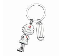 PLCPDM Porte-clés en métal unisexe en forme d'infirmière - Accessoire clinique, a, taille unique