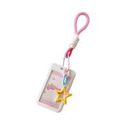 PLCPDM Porte-traits Cartes Crédit En Cuir 3inch Carte Crédit Sleette Porte-cale Trèfle Pendentif Pour Cartes D'étudiant Document D'identité Photocard Havetchain