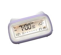 PLCPDM Réveil avancé avec transducteur de température et d'humidité - Panneau tactile pour chambre à coucher - Multifonctionnel