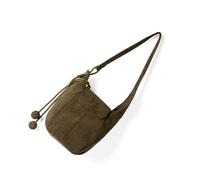 PLCPDM Sac à bandoulière élégant en daim avec grand espace de rangement pour livres essentiels, appareils électroniques, voyage, navetteurs, sacs de voyage, Vert