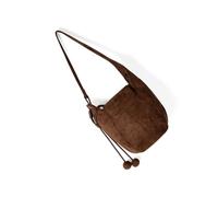 PLCPDM Sac à bandoulière élégant en daim avec grand espace de rangement pour livres essentiels, appareils électroniques, voyage, navetteurs, sacs de voyage, café