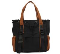 PLCPDM Sac à main pour femme - Sac à bandoulière décontracté - Grande capacité - Sac d'école pour étudiant, Noir