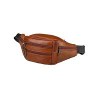 PLCPDM Sac banane pour changer de portefeuille et sac de téléphone - Excellent savoir-faire - Convient aux hommes, Marron jaunâtre.
