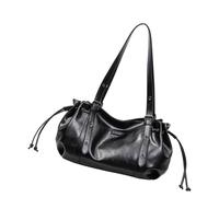 PLCPDM Sac fourre-tout en PU Résistant à l'eau Conception Multipoches Poignée Ergonomique Sacs à Bandoulière Décontracté De Travail Prêts Pour Déplacement Sac À Main, Noir