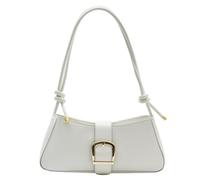PLCPDM Sac tendance pour aisselles - Sac à bandoulière pour fille et femme - Couleur unie - Sac à main tendance, blanc
