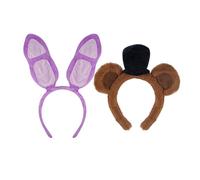 PLCPDM Serre-tête avec fausses oreilles - Design amusant pour anniversaire et Halloween - Accessoire de déguisement pour adultes et enfants