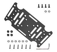 PLCPDM Support de boîte aux lettres en acier robuste pour une installation flexible sur poteaux en bois et creux avec plusieurs trous en métal antirouille