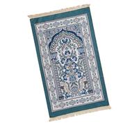 PLCPDM Tapis De Prière Islamique pour Hommes Femmes Et Tissé À Fleurs À Genoux avec Pompons Pliable pour Musulmans Chenilles Prière Floral