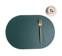 PLCPDM Tapis De Table Ovales Élégants Résistants À La Protecteurs Vaisselle Décor en Cuir PU pour Usage Intérieur/extérieur Tapis Table À Manger Étanche