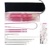 PLCPDM Tourneur de tissu professionnel et enfile-cordon de serrage pour cordon élastique, outil de couture pour réparation de vêtements inverseur