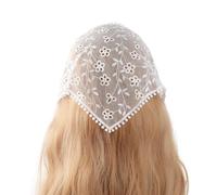 PLCPDM Turban en dentelle à motif floral délicat pour femme - Accessoire de cheveux pour photo