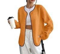 PLCPDM Vestes thermiques confortables pour femmes pour l'automne et l'hiver, vêtements d'extérieur chauds à manches longues de couleur décontractée en peluche à fermeture éclair intégrale, manteau à