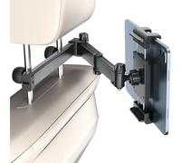 PLDHPRO Support de tablette pour appui-tête de voiture, avec extensible, pour siège arrière, compatible avec les appareils iPad Pro/Air/Mini, Switch, iPhone de 5,5 à 14,6"