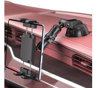 Pldhpro Support Ipad Ventouse Voiture, Tablette Porte Samsung Gps Camion Telephone Bureau, Pour Tableau De Bord Pare Brise Apple/Tomtom Cuisine Mural Accessoire 5,1-15,6 Pouces - Noir
