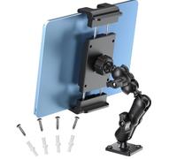 PLDHPRO Support Tablette Voiture Tableau de Bord, Accroche iPad Voiture Camion Base à Visser, Support Tablette Mural 360° pour iPad, iPhone, Galaxy Tab et Appareils de 5.5-14.6"
