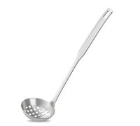 Pleafind 1 carrée 12 Inch Square Slotted Spoon, Stainless Steel Slotted Spoon, Square Handle with Holes, Comfort Grip Design, Cooking Skimmer,Strainer Spoon for Kitchen, Skimmer for Draining & Frying
