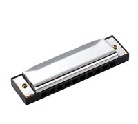 Pleasant Harmonica 10 Trous Clé de Do Blues en Acier Inoxydable Instrument de Musique Cadeau de Noël Harmonica Économique et Durable