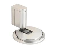 Pleasantk Door Wedge, Pleasantk Door Wedge Stopper, Mechanical Punch Free Invisible Doors Stopper with Adjustable Height(Black) (Silver)