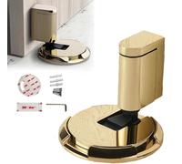Pleasantk Door Wedge Stopper, 2025 Upgrade Pleasant Door Stopper, Adjustable Door Holder, Punch Free Invisible Door Stopper, Silent & Windproof Mechanical Floor DoorStopper For Home Office (Gold)