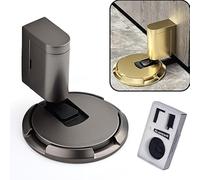 Pleasantk Door Wedge Stopper, Punch Free Invisible Door Stopper, Mechanical Door Stopper with Adjustable Height, Silent & Windproof Mechanical Floor Doorstopper for Homes Office (A)