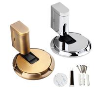 Pleasantk Lot de 2 butoirs de porte coupe-vent améliorés, hauteur réglable, sans support de perçage, butée de porte magnétique avec vis et adhésif pour la maison ou le bureau