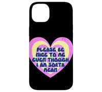 Please Be Nice to Me Sorta Mean Cœur rétro Coque pour iPhone 14 Plus