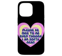 Please Be Nice to Me Sorta Mean Cœur rétro Coque pour iPhone 14 Pro Max