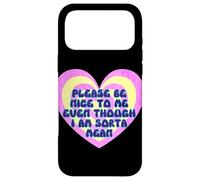 Please Be Nice to Me Sorta Mean Cœur rétro Coque pour iPhone 17 Pro Max