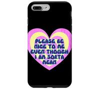 Please Be Nice to Me Sorta Mean Cœur rétro Coque pour iPhone 7 Plus/8 Plus