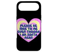 Please Be Nice to Me Sorta Mean Cœur rétro Coque pour iPhone Air