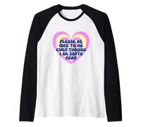 Please Be Nice to Me Sorta Mean Cœur rétro Manche Raglan
