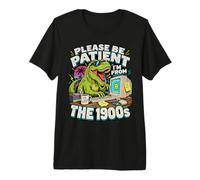 Please Be Patient Dinosaure rétro des années 1900 T-Shirt Haut de Gamme