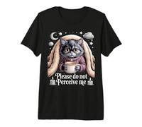 Please Do Not Perceive Me Chat introverti T-Shirt Haut de Gamme