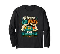 Please Go Away Funny Introverti Solitude Humour Manche Longue