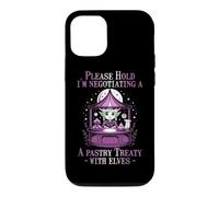 Please Hold I'm NEGOTIATING A Pastry Treaty with Elves Coque pour iPhone 12/12 Pro