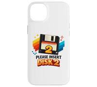 Please Insert Disk 2 Retro Floppy Computer Nostalgie Coque pour iPhone 14 Plus