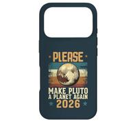 Please Make Pluto A Planet Again 2026 Lettre Message Style Coque pour iPhone 17 Pro
