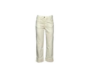 Please - Pantalon Capri en Coton Blanc - Femme - Pantalons - Blanc - Taille: 36 FR