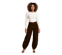Please - Ribbed Buggy Pantalons - Femme - Pantalons - Brun - Taille: 40 FR