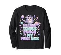 Please Tongue Punch My Fart Box Space Cat Manche Longue