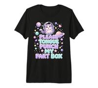 Please Tongue Punch My Fart Box Space Cat T-Shirt Haut de Gamme
