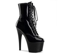 Pleaser ADORE-1020 Bottes demi-tige pour femme, Noir (noir)., 44 EU