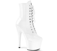 Pleaser ADORE-1020 Bottes demi-tige pour femme, Wht Pat Wht, 37 EU