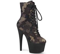 Pleaser ADORE-1020CM Vert Camo-Mesh/Noir Mat, Maille camouflage vert mat, 37 EU