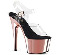 Pleaser ADORE-708 CLR/Rose Gold Chrome UK 3 (EU 36)