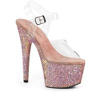 Pleaser ADORE-708LG Clr/Blk Multi Glitter, 42 EU