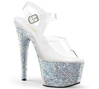 Pleaser ADORE-708LG CLR/SLV Multi Glitter UK 5 (EU 38)