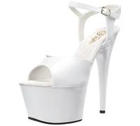 Pleaser Femme Adore-709 Plateau, Blanc Cassé-Bianco (WHT/WHT), 36 EU